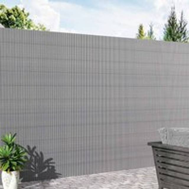 Garden Sanctuary Gardensanctuary 180cm Grey Sun-blocked Privacy Fence Screen Panels, Grey