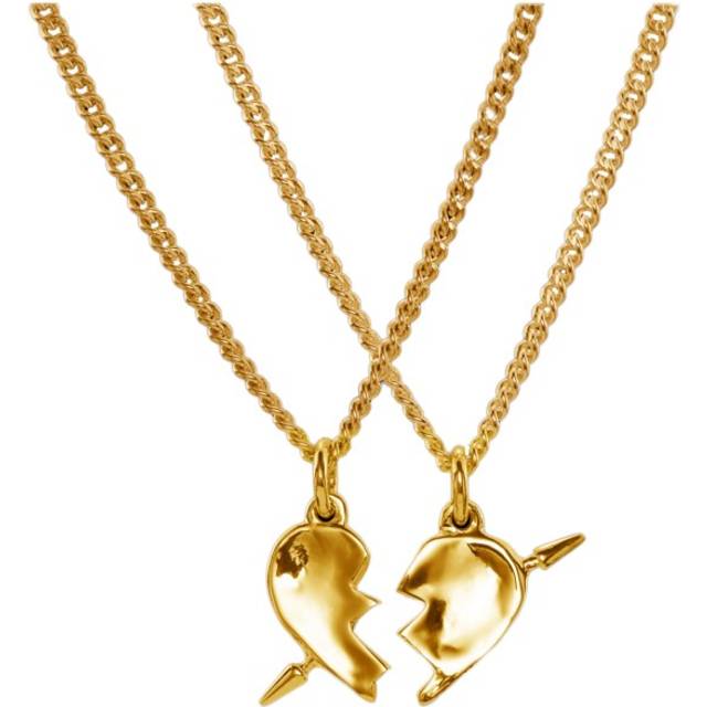 You & me necklace guldpläterat silver