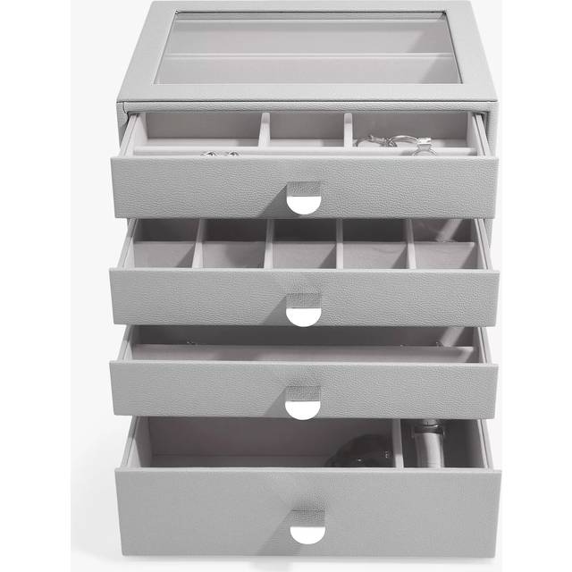 Stackers Glass Lid 4 Drawer Jewellery Box