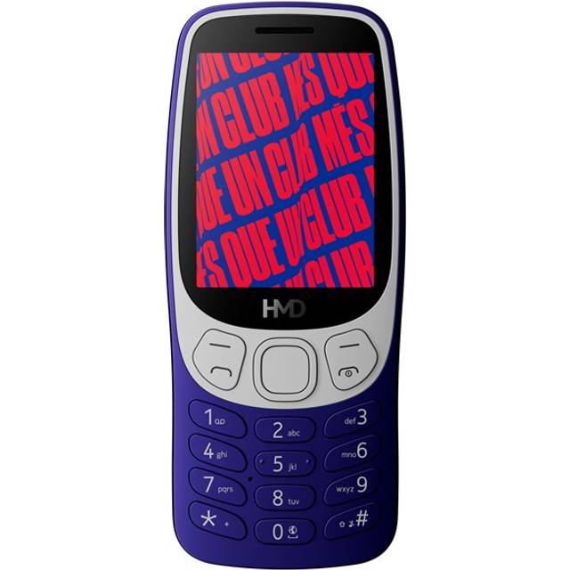 HMD Barça 3210 - 4G funktionstelefon - dual-SIM - RAM 64 MB / Internminne 128 MB - microSD slot - rear camera 2 MP - blau