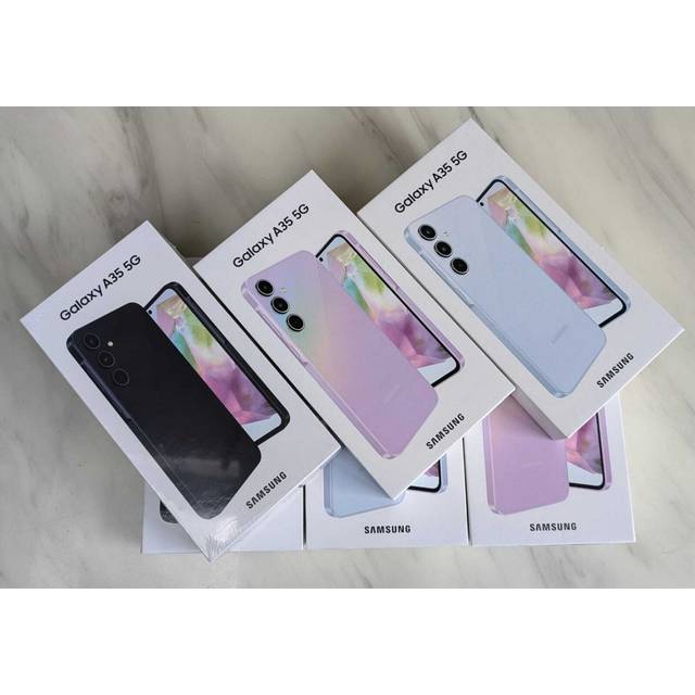 Samsung galaxy a35 128gb 256gb 5g sim free smartphone - awesome lilac,blue,navy