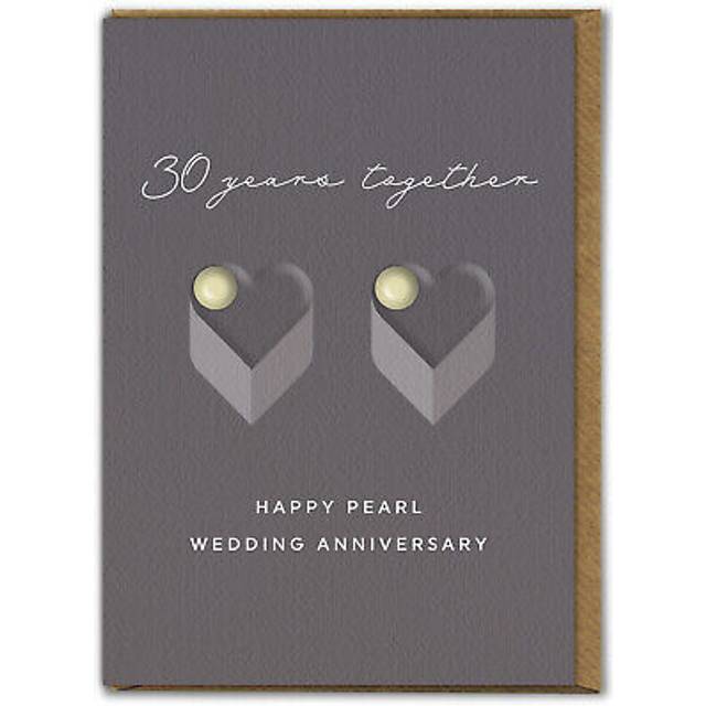 Pretty pearl wedding anniversary card happy 30th wedding anniversary 30 years