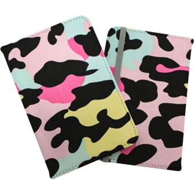 Colourful Leopard Print Passport Cover - Pink