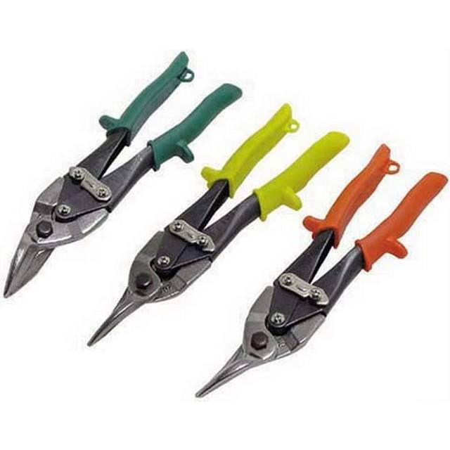 Silverline CT17 Aviation Tin Snips Set 3-Piece 250 mm