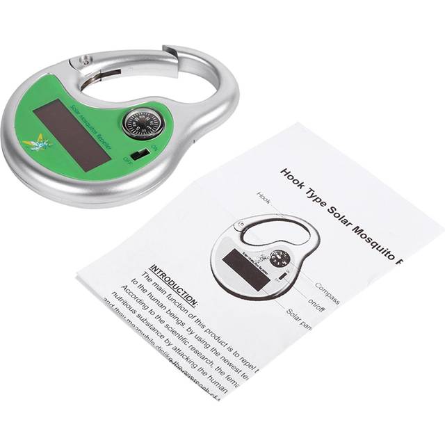 Portable Mosquito Insect Killer Repeller Expeller Hook Type Solar Ultrasonic W/ Compass Outdoor