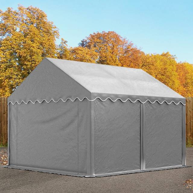 Lagertält 3x4m, PVC duk, grå - (2330)