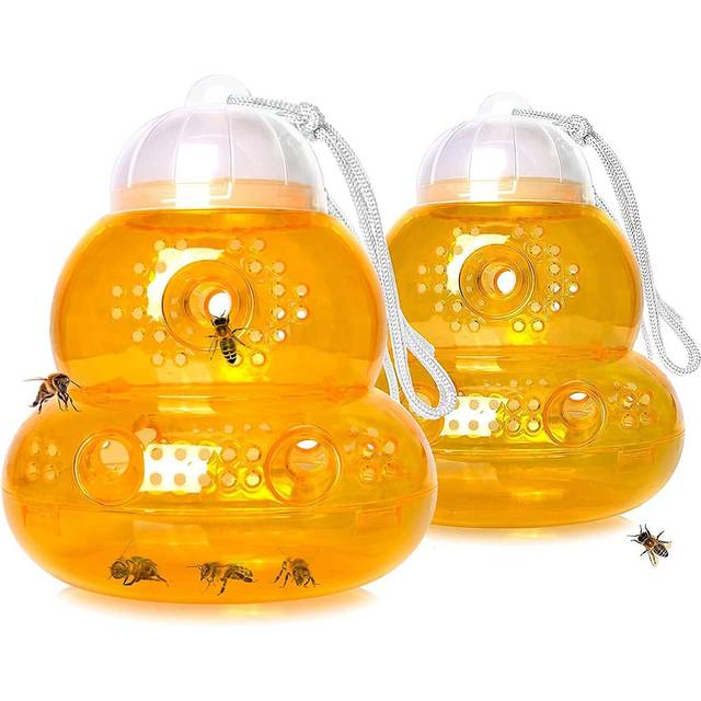 2Pcs Gourd Shaped Hanging Bee Trap Bee Catcher Outdoor Wasp Deterrent Killer Catcher