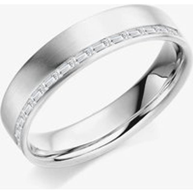 Platinum Gents Baguette-Diamond Cut Ring (O) GE3343B - Silver