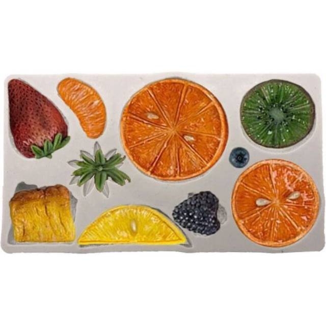 Orange shape fruits silicone mold lemon strawberry pineapple fondant cake mould
