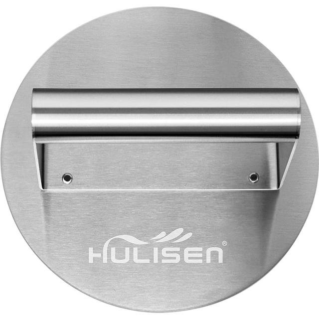HULISEN Stainless Steel Burger Press, 6.2 inch Round Burger Smasher, Professional Griddle Accessories Kit, Grill Press Perfect for Flat Top Griddle