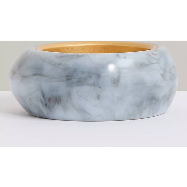 Reiss Ciara Curve Marble Bangle, Grey/Gold