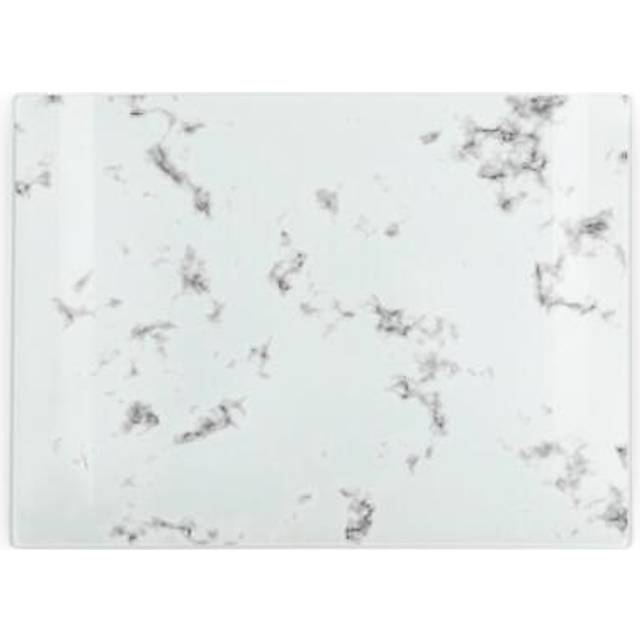 White marble large worktop protector - glass kitchen cutting board gift