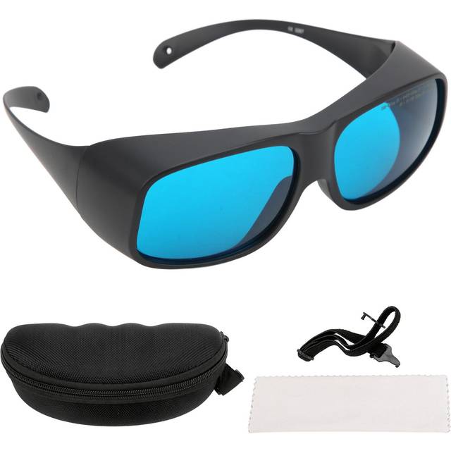 650nm Laser Safety Goggles Anti Laser Glasses with Wrap Around Design Fit Myopia GogglesBlack white