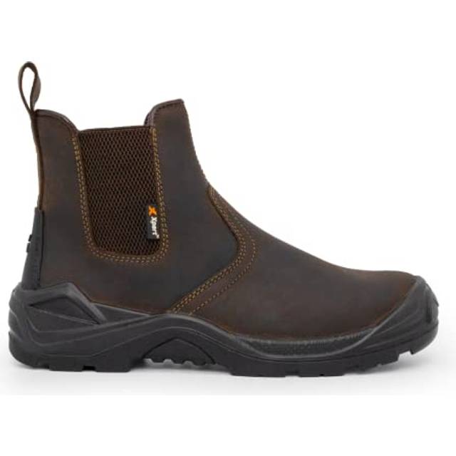 Xpert - Defiant S3 Safety Dealer Boots. Pull On Chelsea Steel Toe Cap Shoes, Comfortable And Water Resistant Work Boots For Men With Midsole Design F