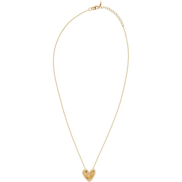 Puffy Heart Pendant Necklace | 18ct Gold Plated