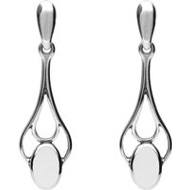 Sterling Silver Bauxite Spoon Drop Earrings