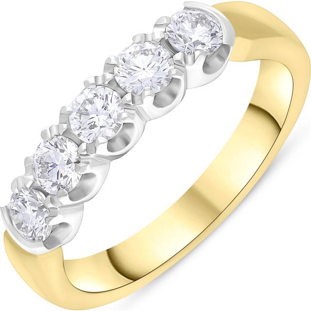 18ct Yellow Gold 0.64 Diamond 5 Stone Eternity Ring