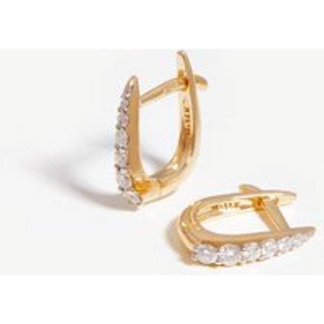 Fine Claw Huggies | 14ct Solid Gold/Diamond