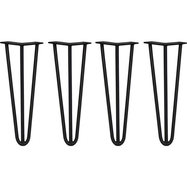 SkiSki 4 X Hairpin Leg - 14 - Black - 3 Prong - 12M, Black