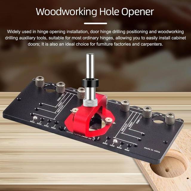 35mm Hinge Punch Locator Aluminum Alloy Hinge Jig Cabinet Hardware Jig Shelf Pin Drill Guide Hole multicolour