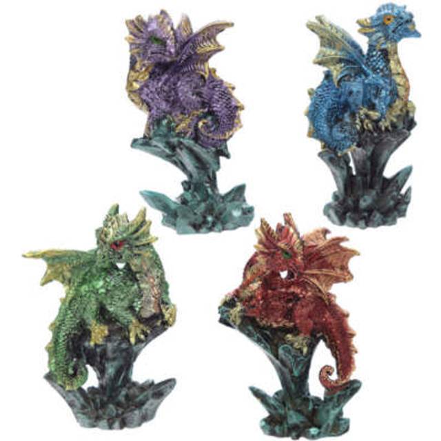 Rock Crystal Enchanted Nightmare Dragon Figurine