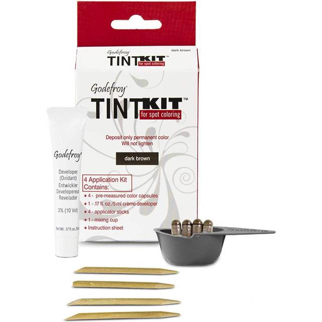 Professional Root Touch Up Hair Coloring Kit Dark Brown 4 applications