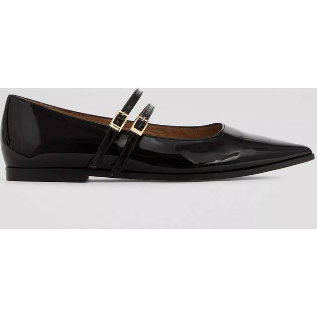 L.K.Bennett Lulu Leather Ballerina Pumps, Black