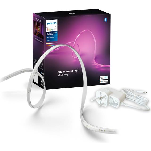 Philips Hue Indoor 10-Meter Smart LED Solo lightstrip (Non Extendable) - 1 Pack - Control with Hue App - Works with Alexa, Google Assistant and Apple