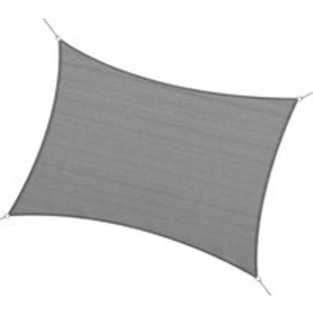 4 x 3m Sun Shade Sail Rectangle Canopy Outdoor Sunscreen Awning with Mounting Ropes for Garden