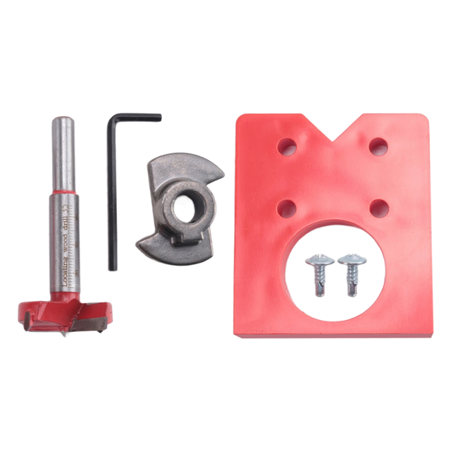35mm Hinge Jig Drill Guide Sets Door Hole Cutter Concealed with Bit Positioner for Furniture Wood