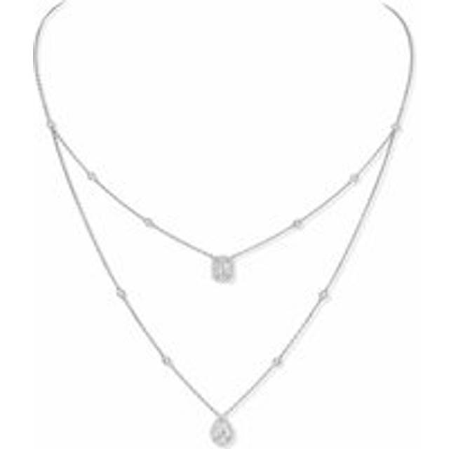 Messika My Twin 18ct White Gold 1.24ct Diamond Two Row Necklace