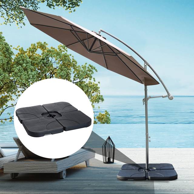 Outsunny Umbrella Base Stand Heavy Weight - Black