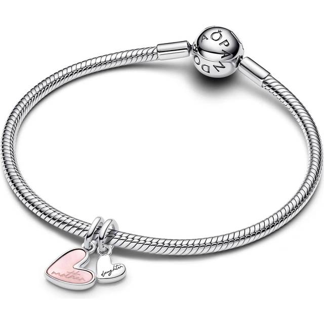 Pandora Charm - Mother and daughter hearts - 793766C01 - rosa