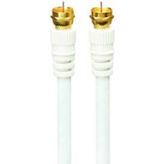LOGIK Satellite F Plug Cable - 4 m, White