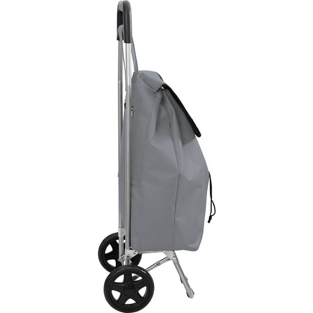 vidaXL Shopping Trolley with Wheels Grey 35 L