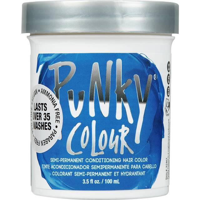 Punky Atlantic Blue Semi Permanent Conditioning Hair Color Vegan PPD and Paraben Free lasts up to 35 washes 35oz