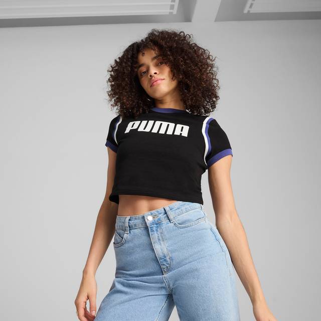 PUMA Future.PUMA.Archive Graphic Baby Tee Women - ['Svart'] (Medium)