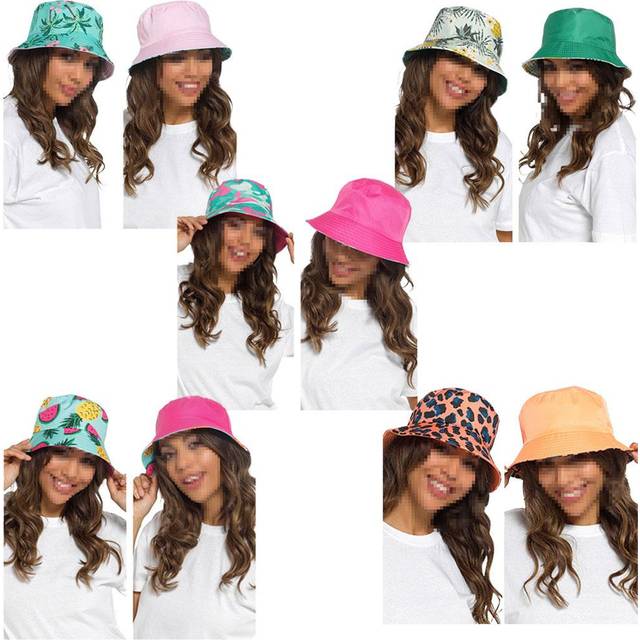 Women Reversible Bucket Summer Hat UV Protection