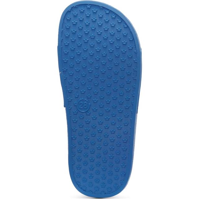 BOSS Boys Logo Sliders - Blue, Blue, Size 13 Younger