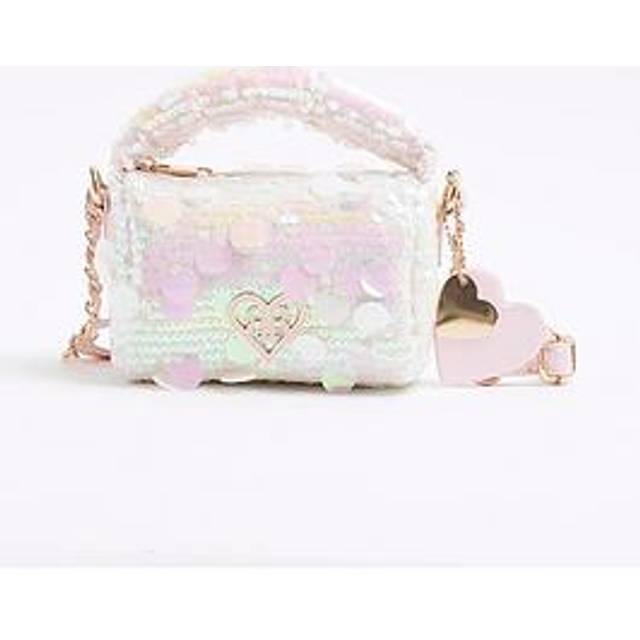 River Island Girls Sequin Cross Body Bag - Light Pink, Pink - Light