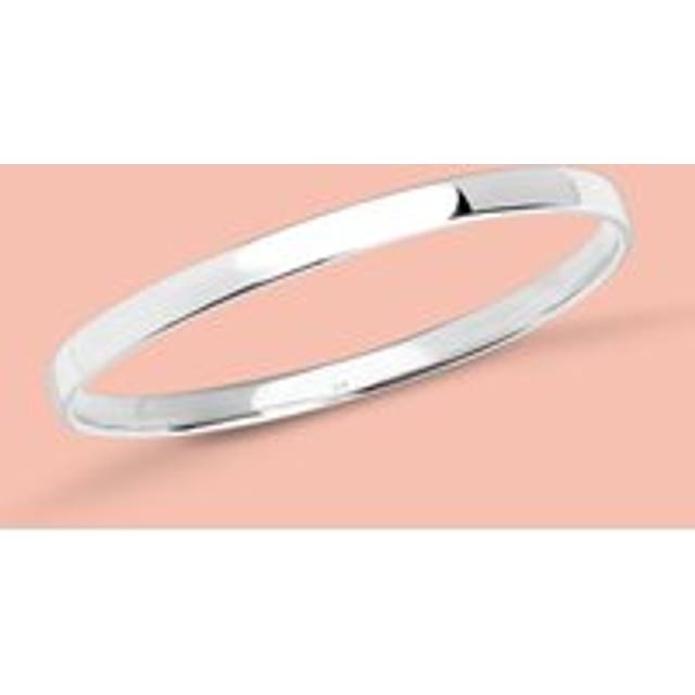 John Greed Portrait Identity Silver 5mm Closed Bangle For Women - silver