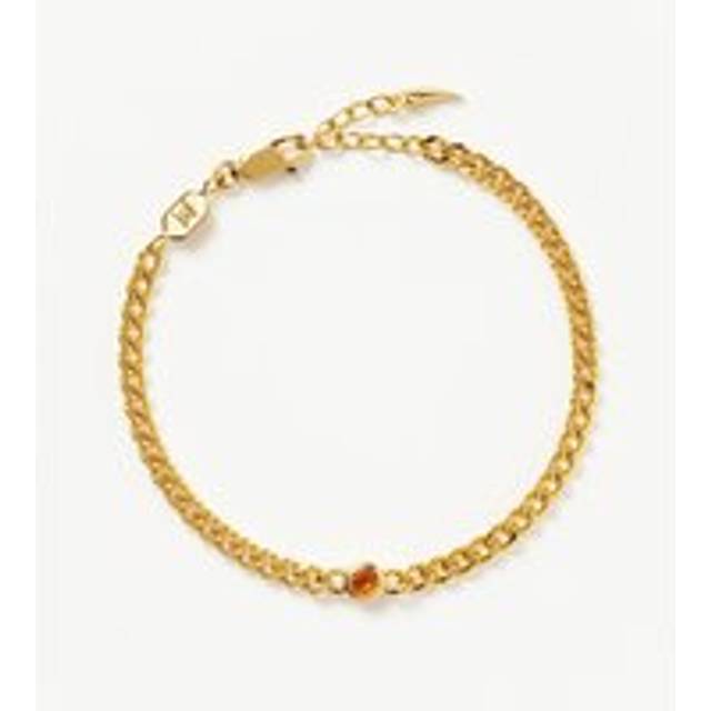 November Birthstone Chain Bracelet | 18ct Gold Plated Vermeil/Citrine