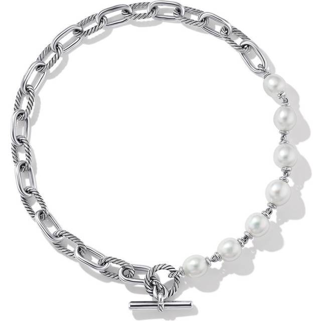 David Yurman - sterling silver DY Madison pearl chain necklace - women - Sterling Silver/South Sea Pearl - OS