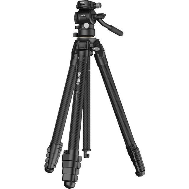 SmallRig Portable Carbon Fiber Travel Tripod Kit with Tripod Head Short Center Column for DSLR - Tripod Kit 5028