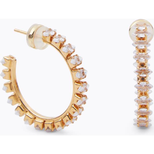 Caroline Svedbom - Örhängen Crystal Navette Loop Earrings - Guld