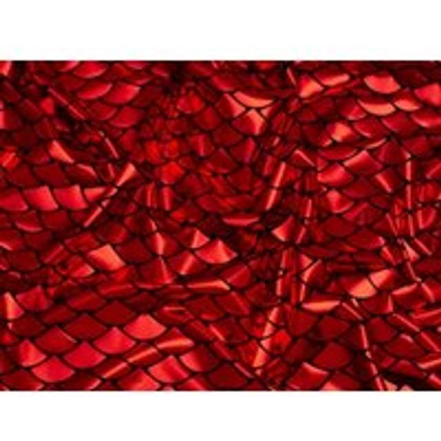 Minerva Core Range Metallic Activewear Lycra Four Way Stretch Knit Fabric Red