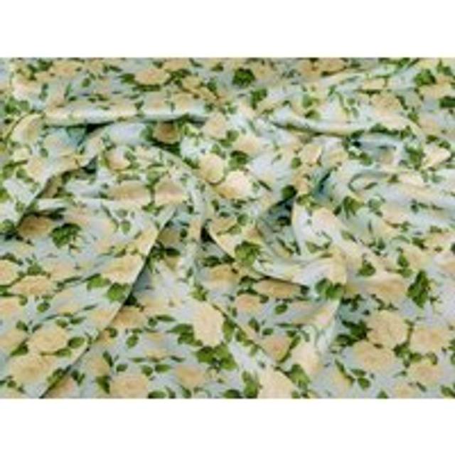 Liberty London Carline Rose Belgravia Silk Satin Fabric Lemon