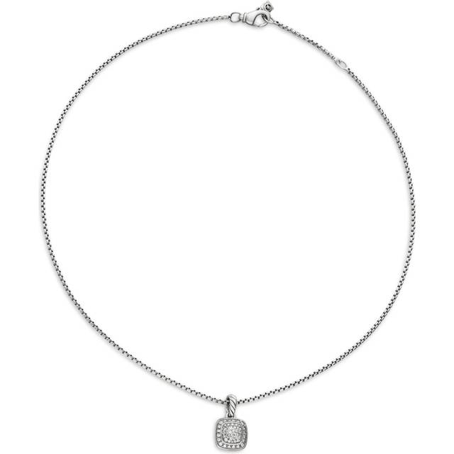 David Yurman - sterling silver Petite Albion diamond pendant necklace (7mm) - women - Diamond - One Size