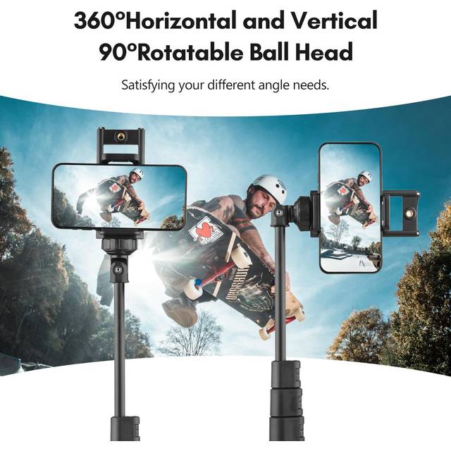 KINGJOY FL019S Multifunctional Heavy Duty Aluminum Alloy Tripod Photography Light Stand with 1/4 black