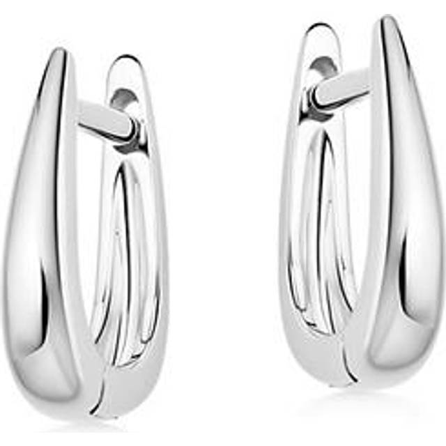 Fine Claw Huggies | 14ct White Gold